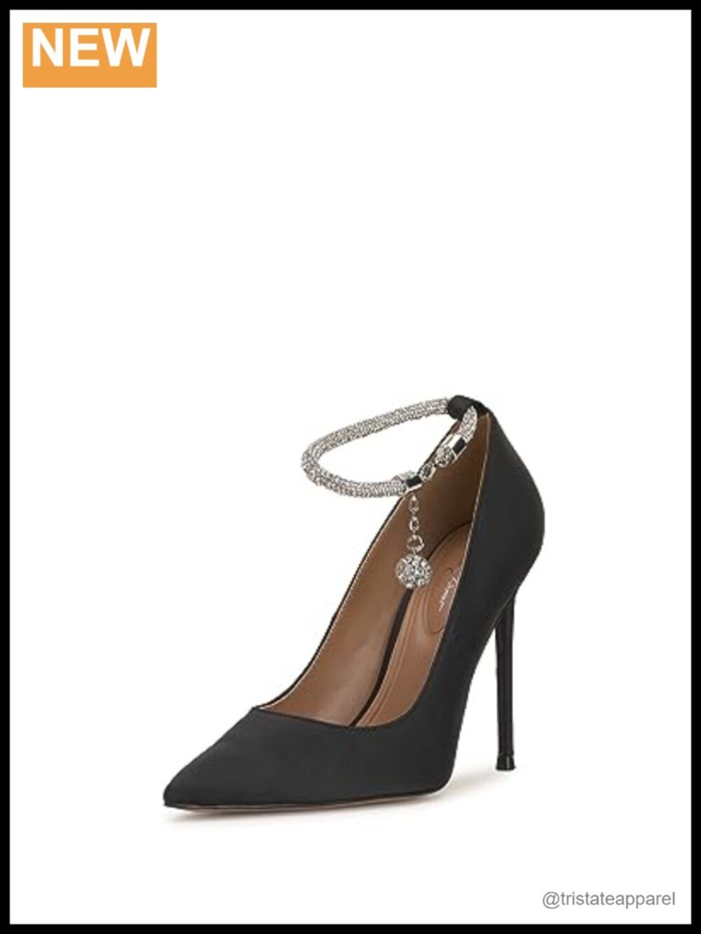 Jessica Simpson Sekani Satin Ankle Wrap Pump Evening Buckle Stiletto Heel